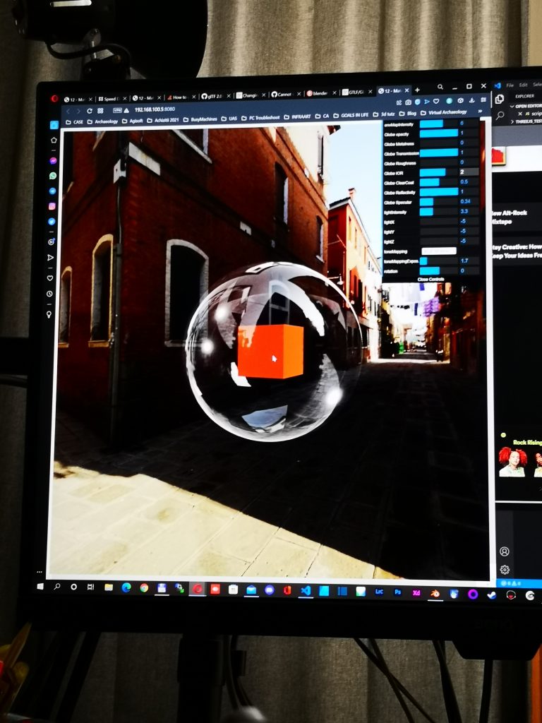 Thor in 3D snow globe - transparency test